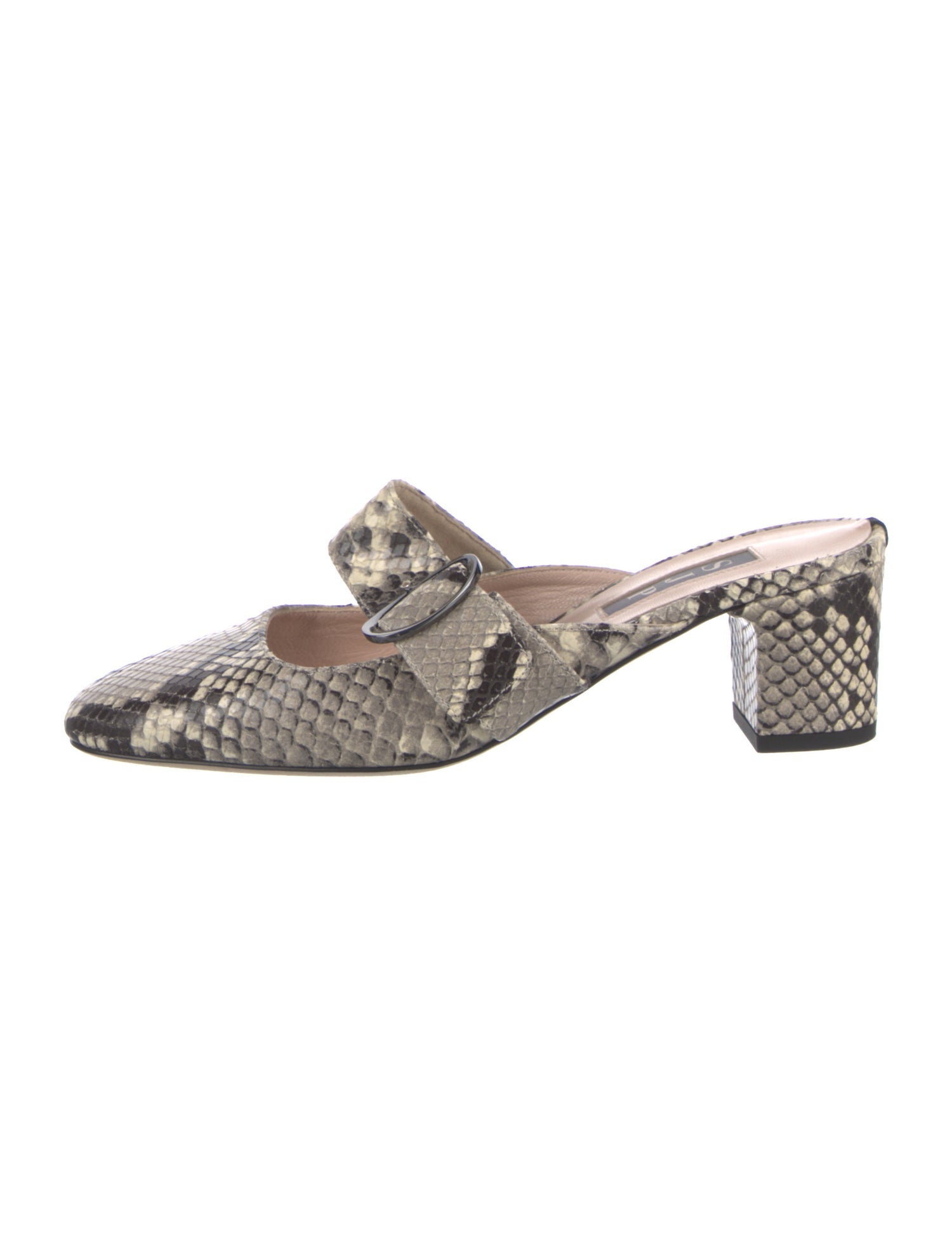 Sarah Jessica Parker Leather Animal Print Mules