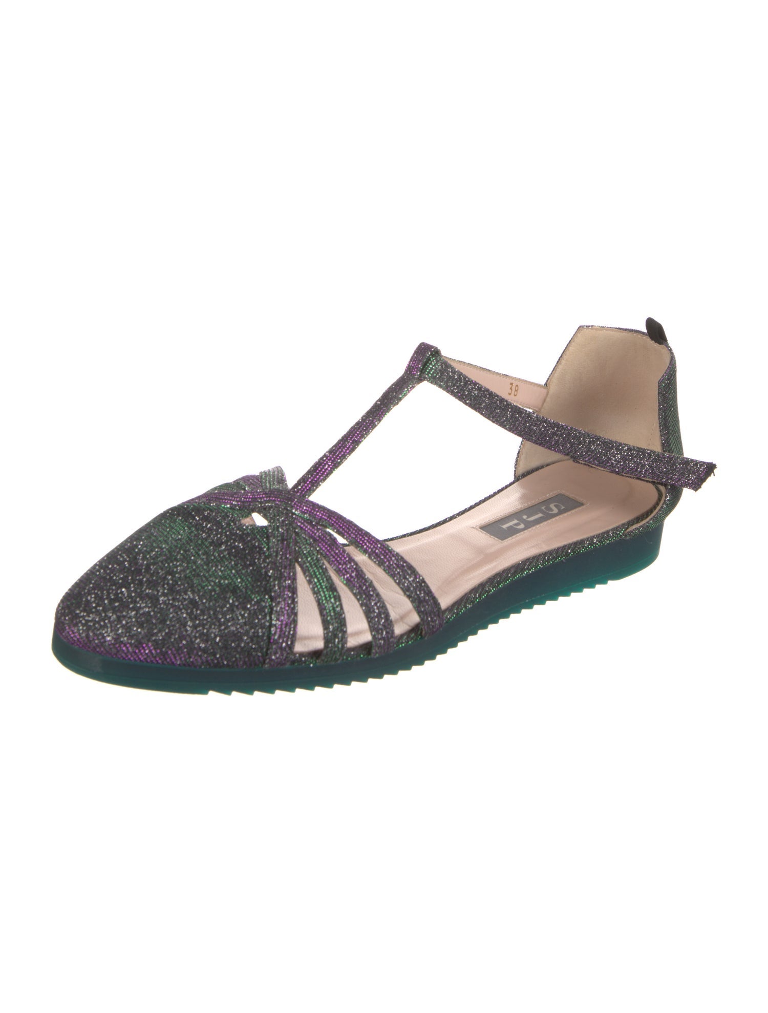 Sarah Jessica Parker Glitter Colorblock Pattern Flats