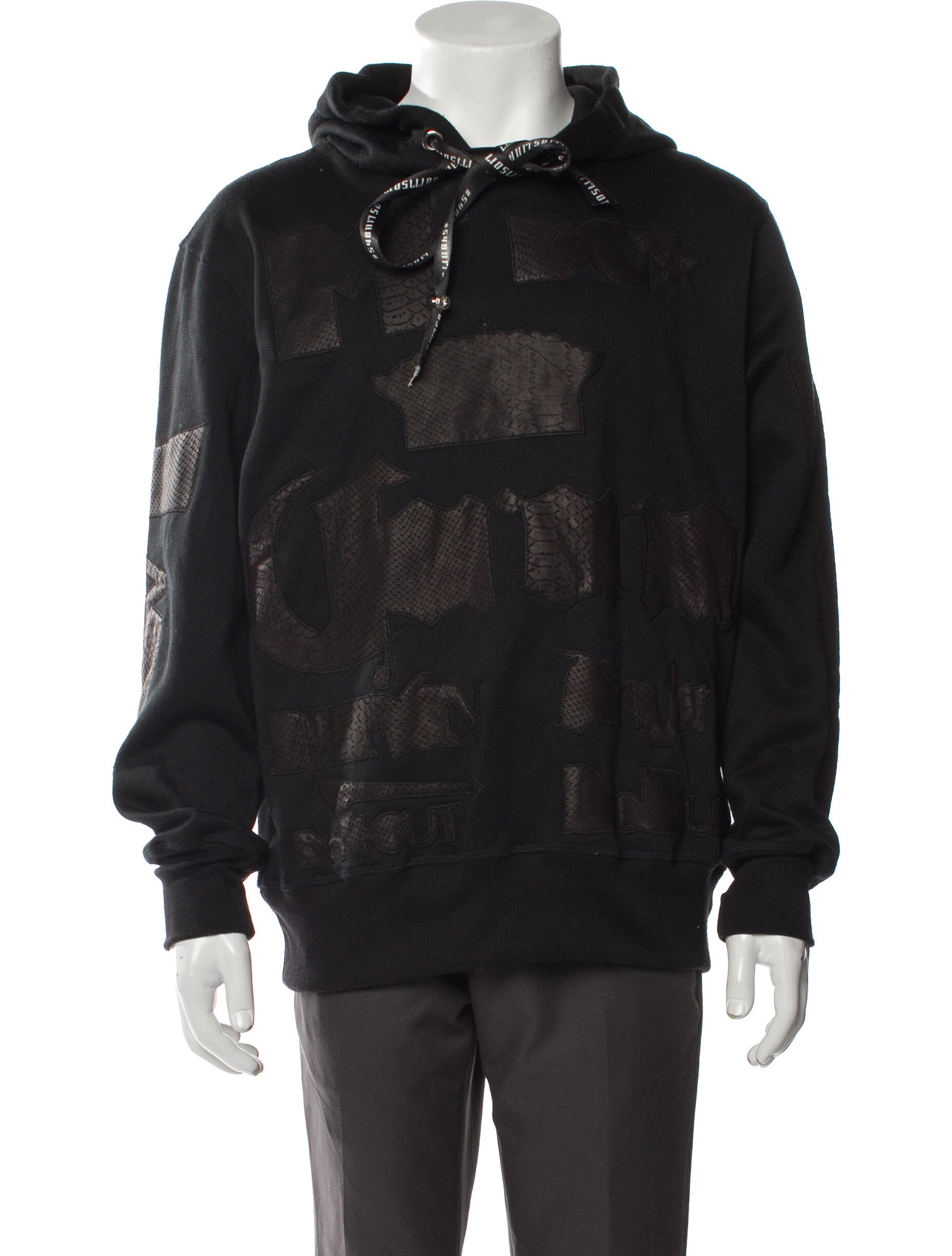 Shaun Samson Animal Print Crew Neck Hoodie