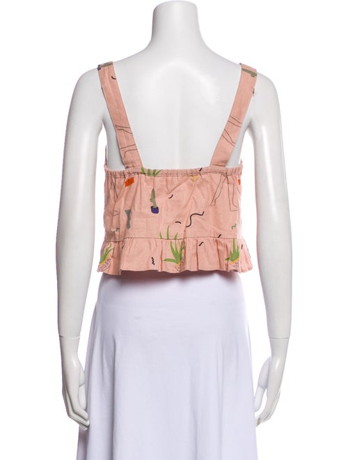 Selva Negra Linen Printed Crop Top