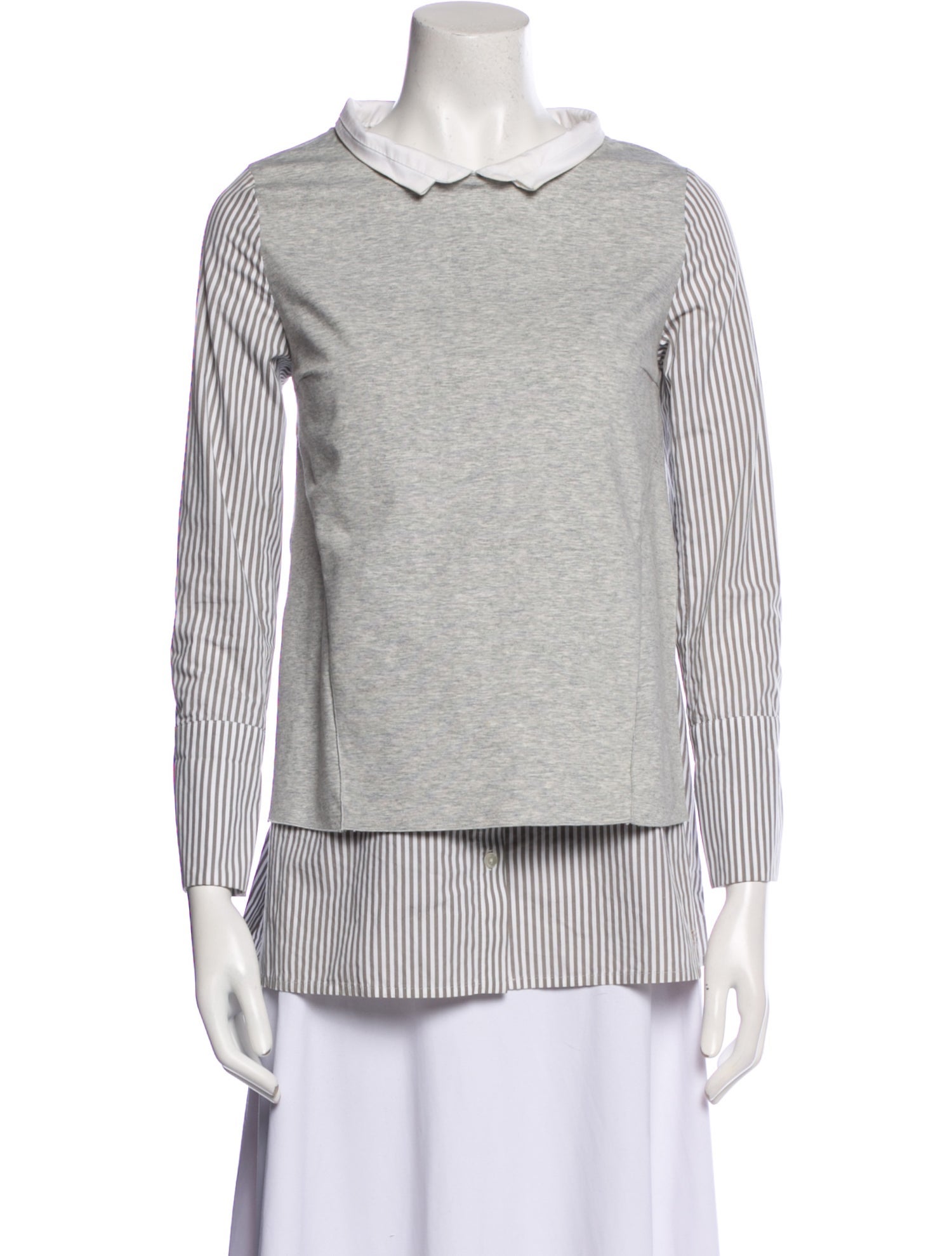 Son Jung Wan Bateau Neckline Long Sleeve Sweatshirt
