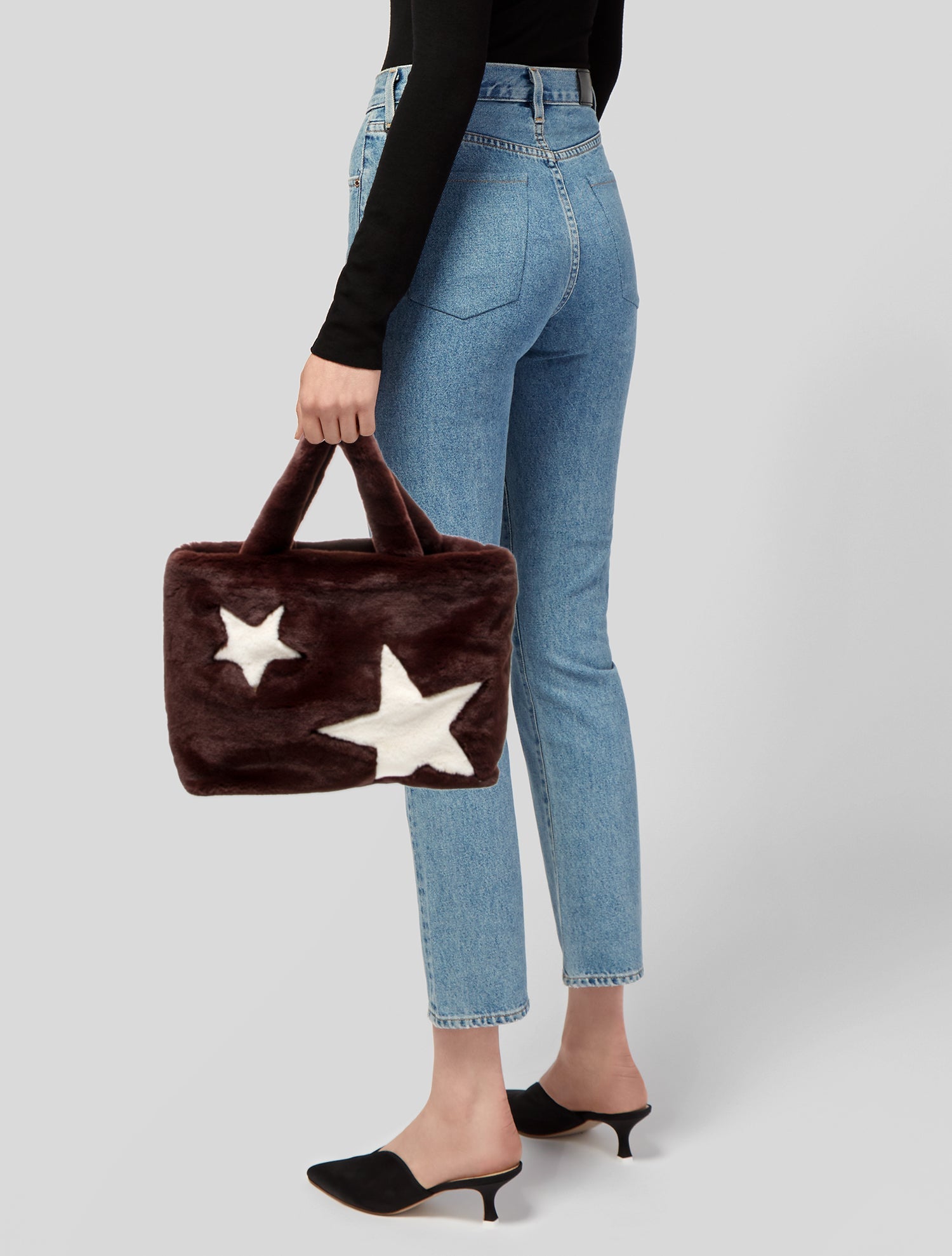 Son Jung Wan Faux Fur Top Handle Bag