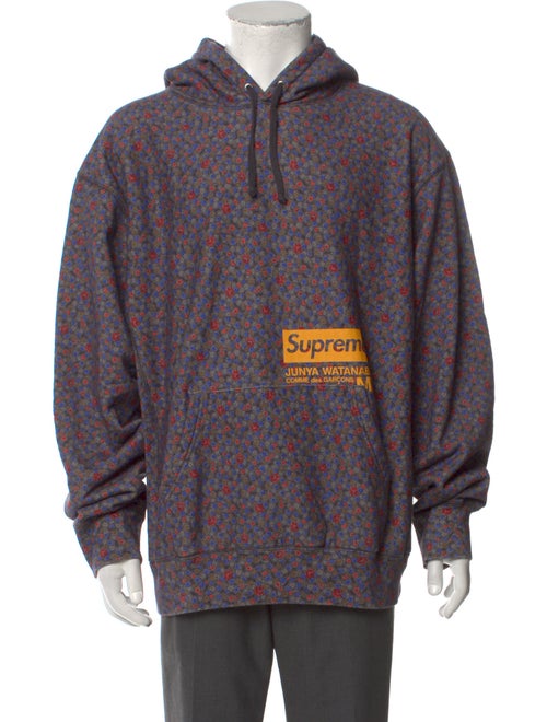 Supreme x Junya Watanabe Comme Des Garçon MAN 2021 'Black Flowers' Hoodie