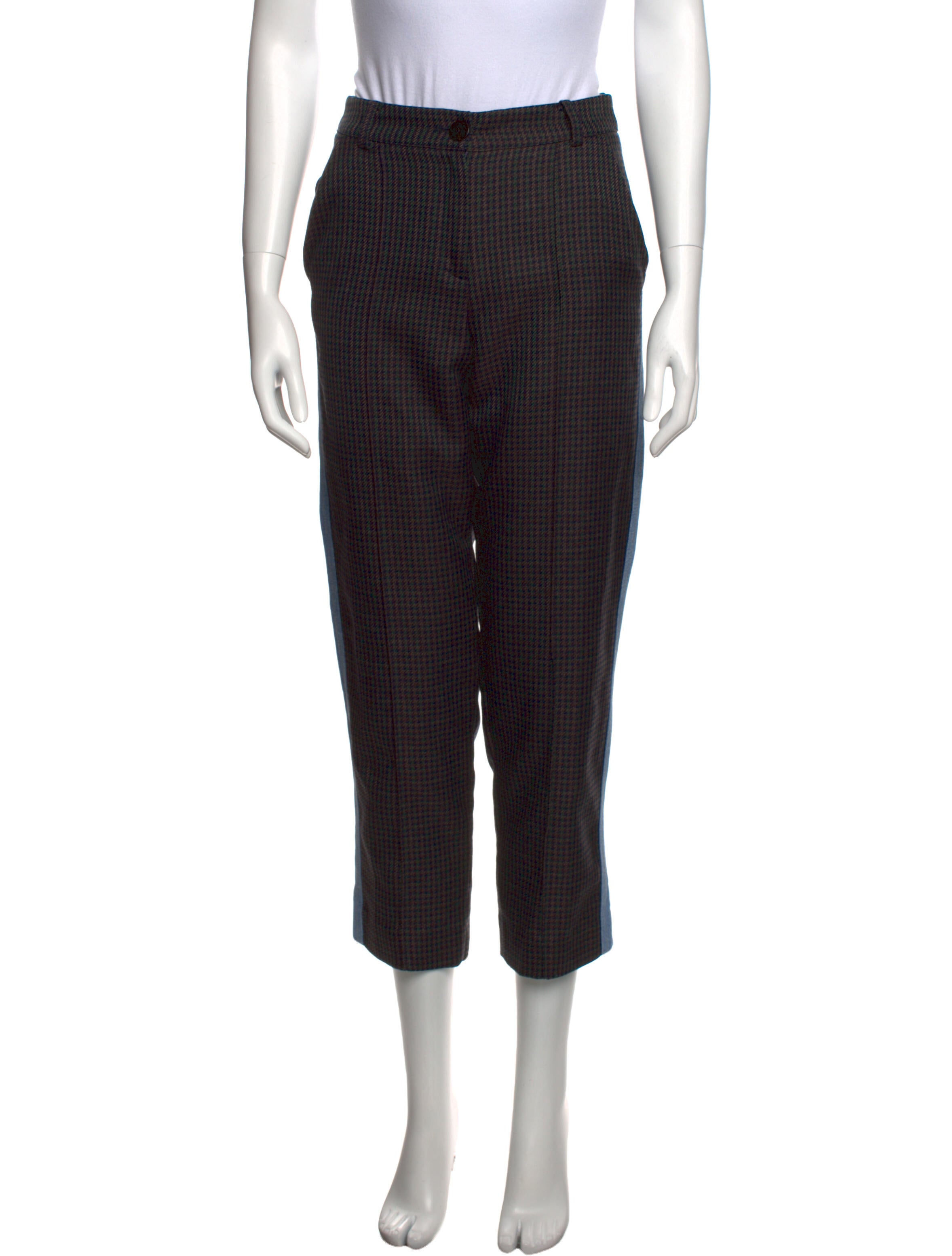 SJYP Houndstooth Print Straight Leg Pants