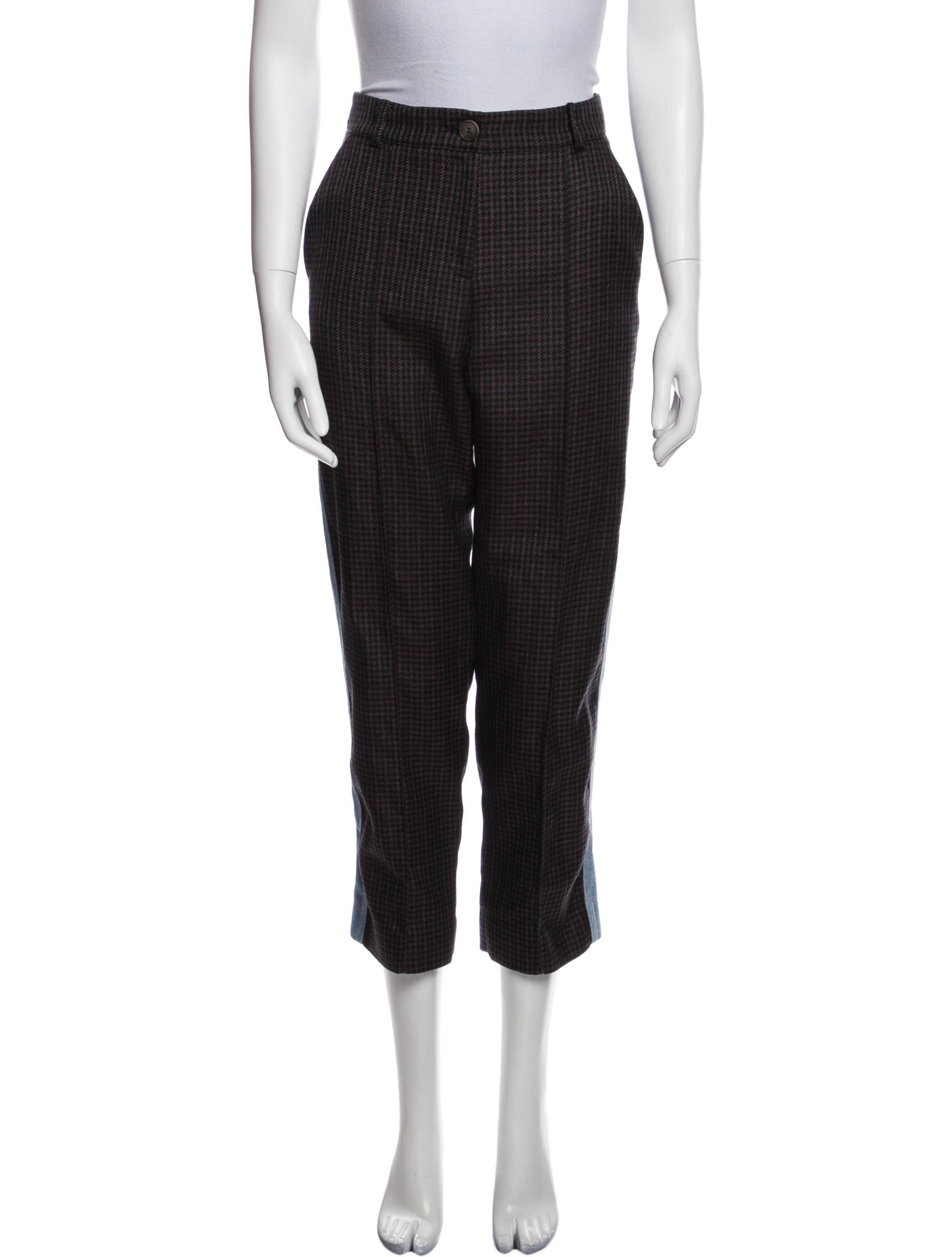 SJYP Houndstooth Print Straight Leg Pants