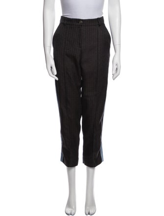 SJYP Houndstooth Print Straight Leg Pants