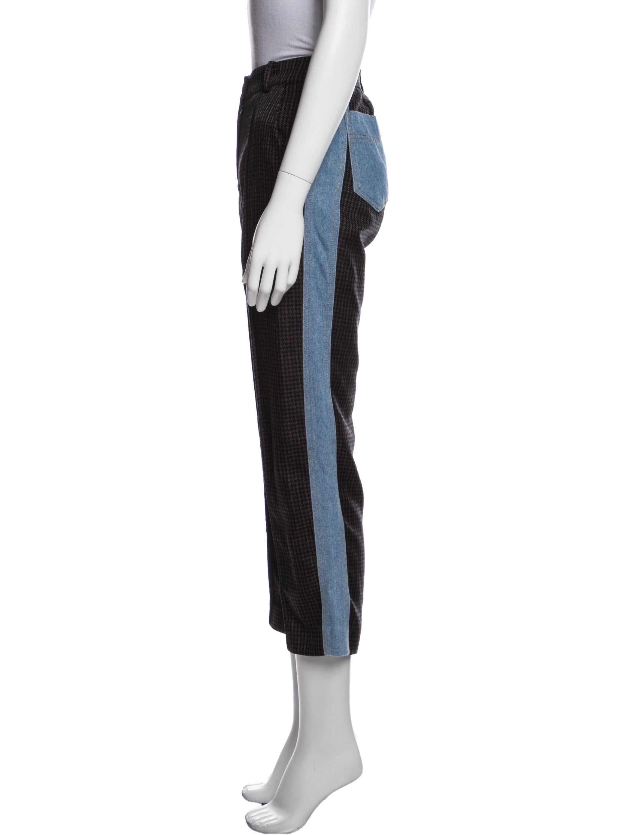 SJYP Houndstooth Print Straight Leg Pants