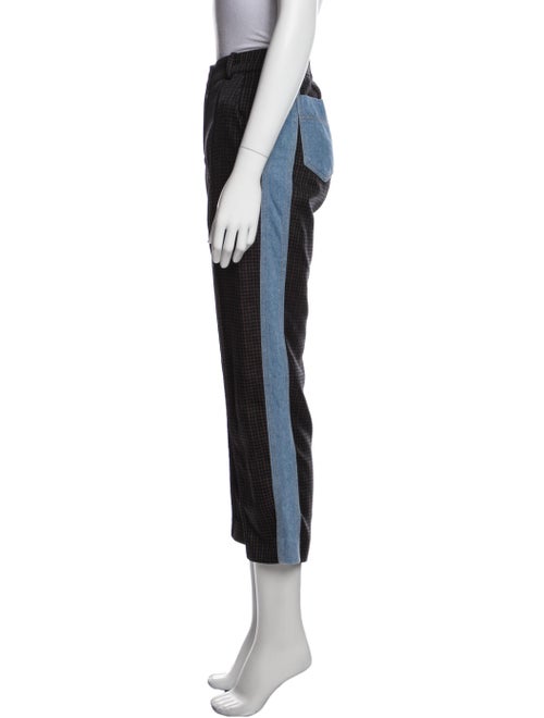 SJYP Houndstooth Print Straight Leg Pants