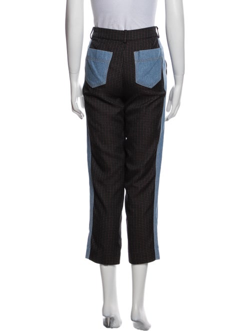 SJYP Houndstooth Print Straight Leg Pants