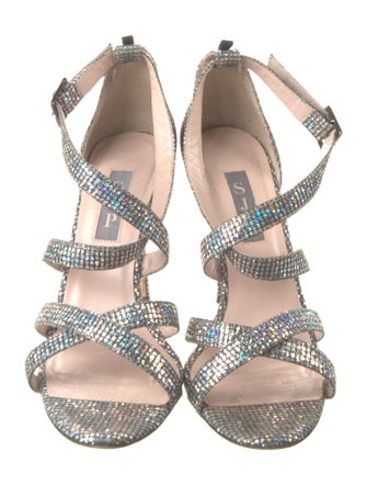 SJYP Crystal Crystal Embellishments T-Strap Pumps