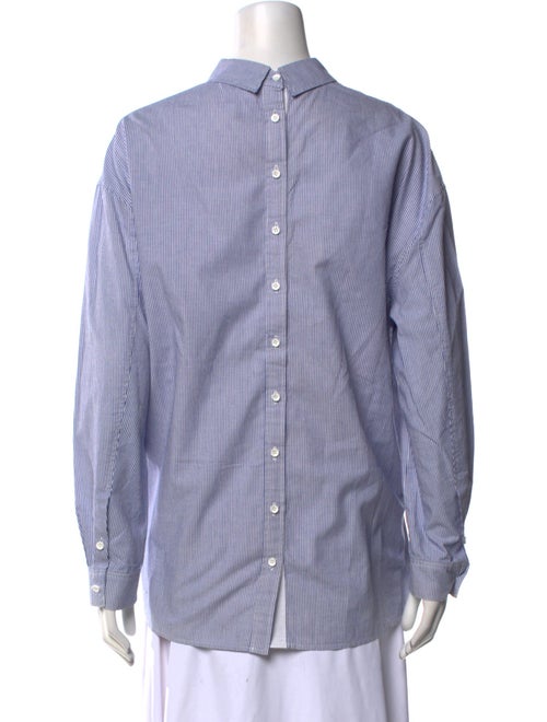 SJYP Striped Long Sleeve Button-Up Top