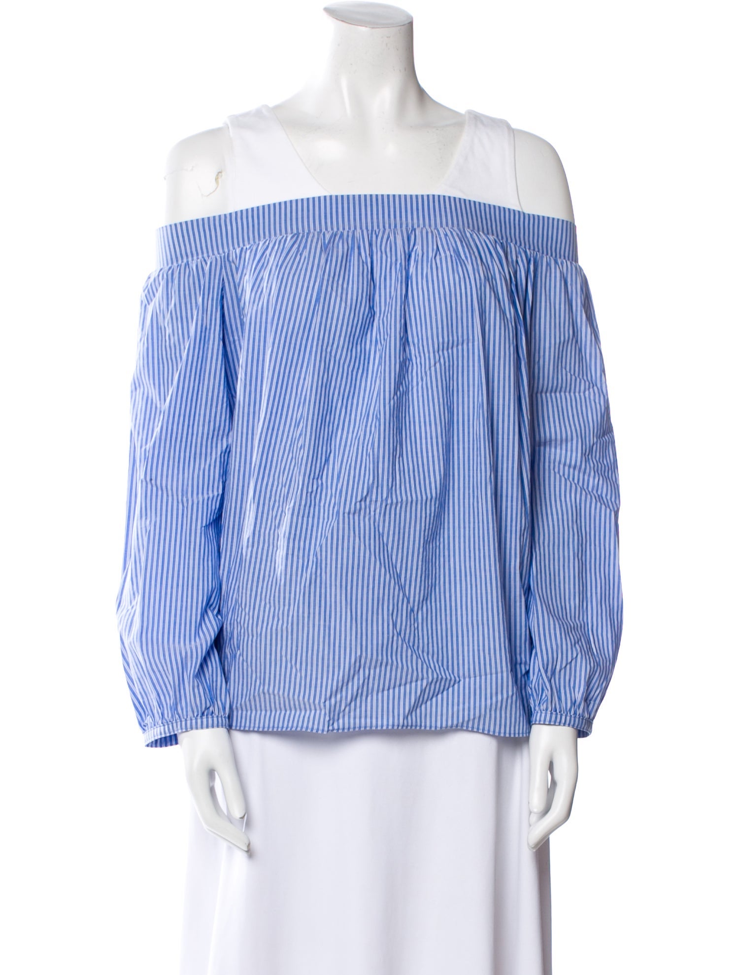 SJYP Striped Off-The-Shoulder Blouse