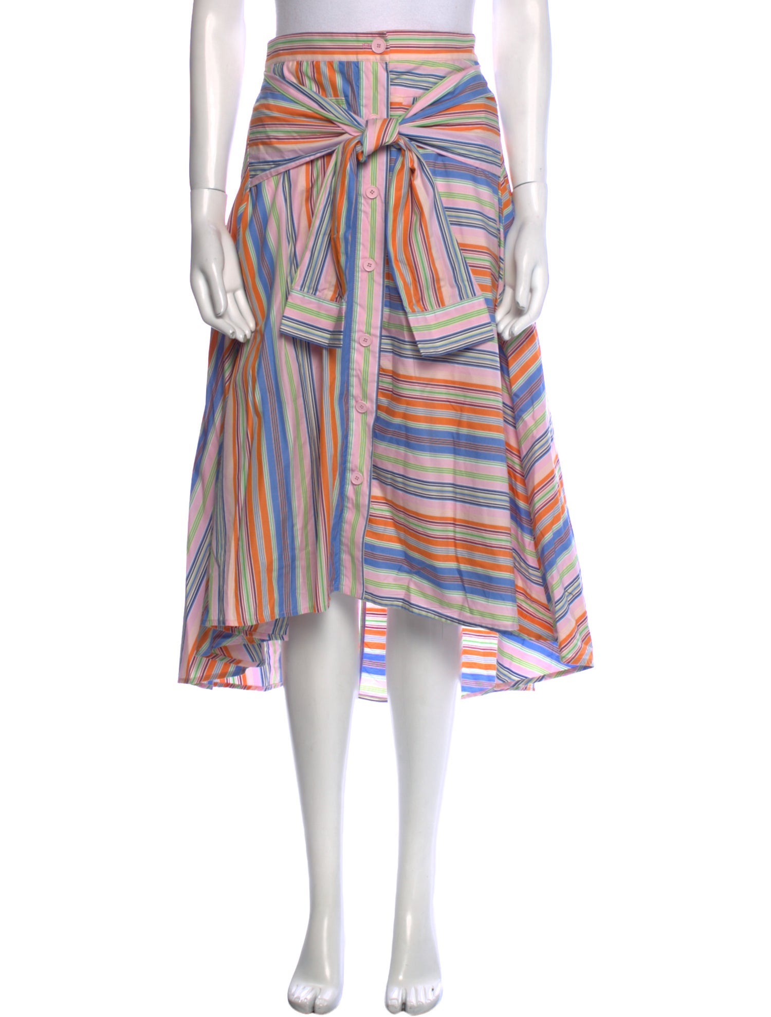 SJYP Striped Midi Length Skirt
