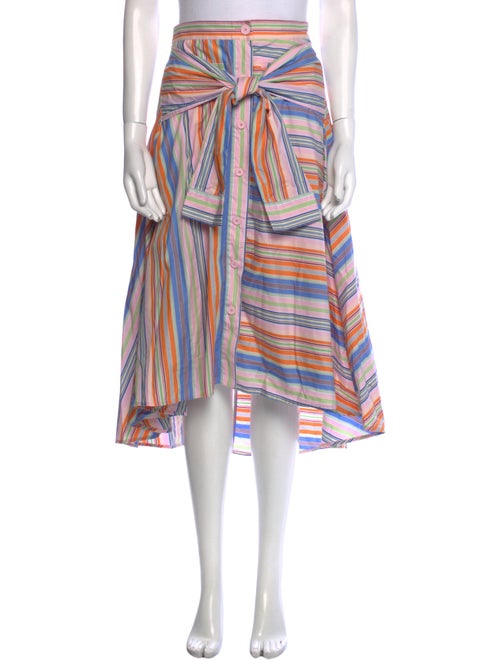 SJYP Striped Midi Length Skirt