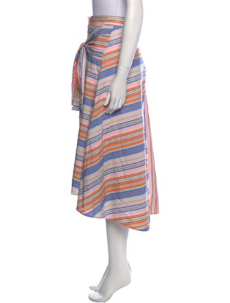SJYP Striped Midi Length Skirt