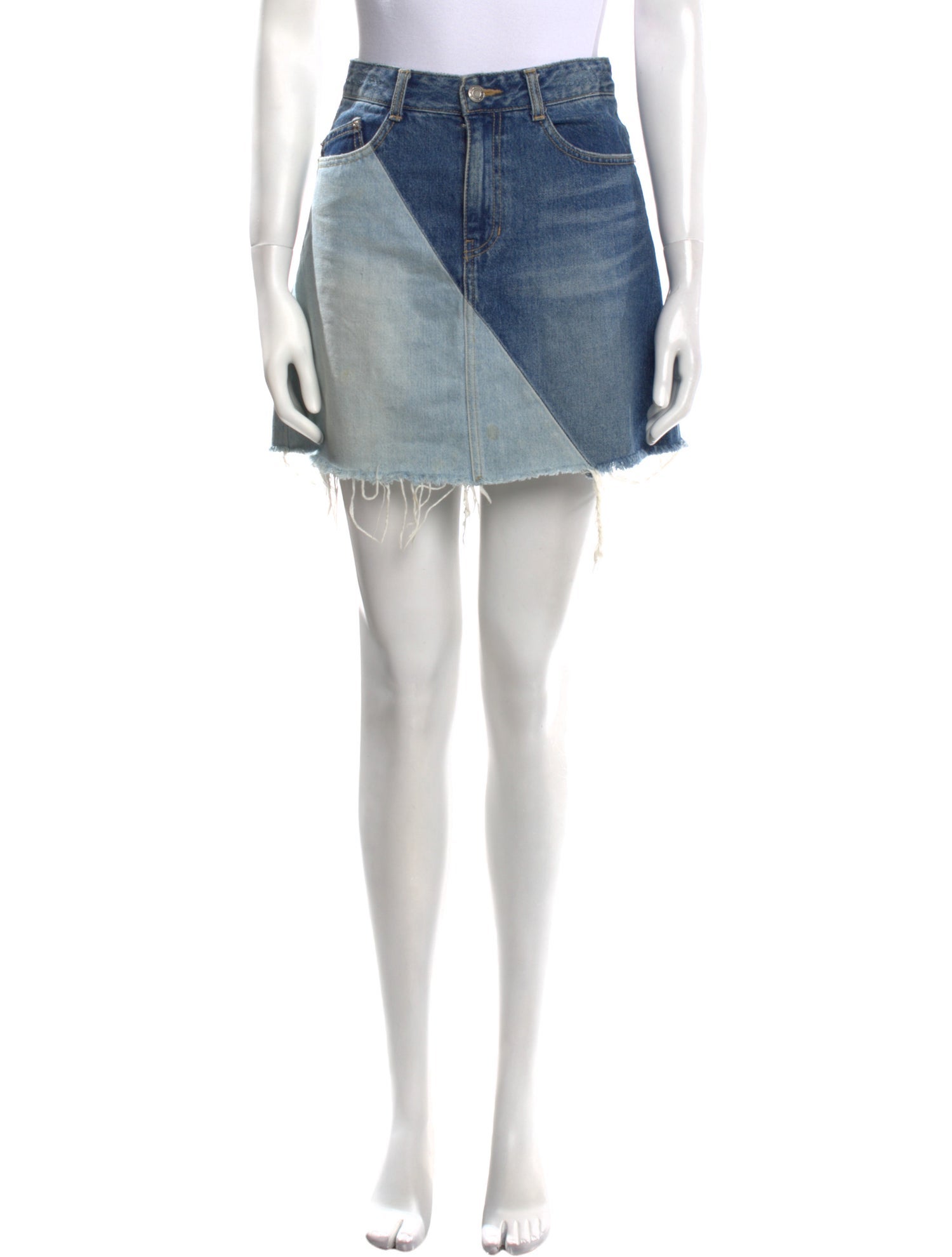 SJYP Distressed Accents Mini Skirt