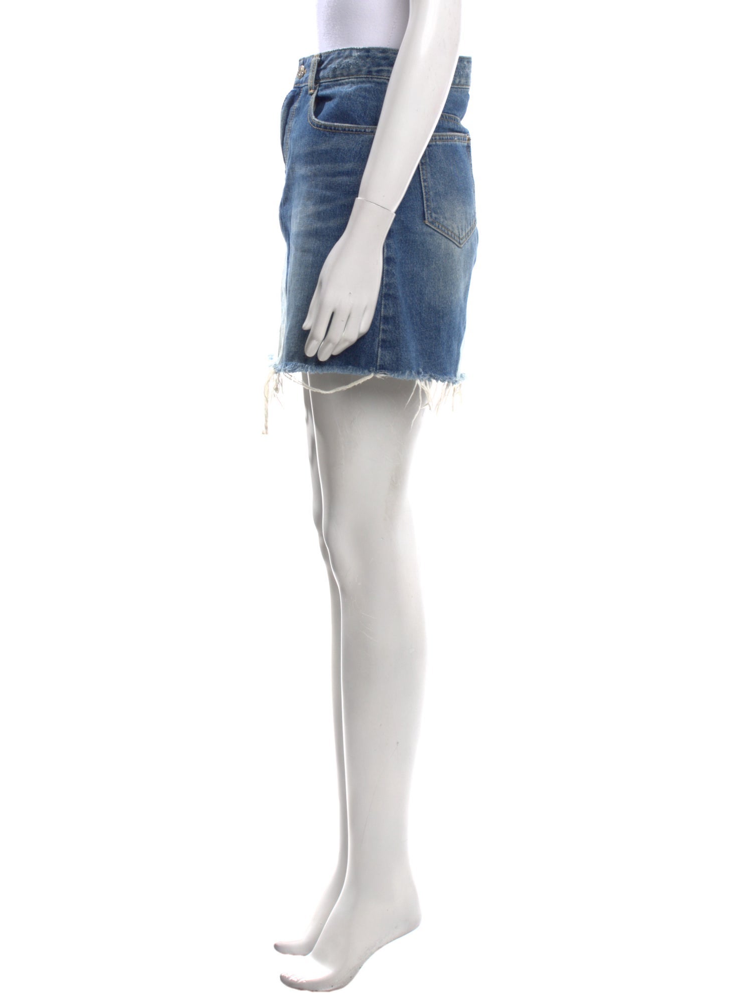 SJYP Distressed Accents Mini Skirt