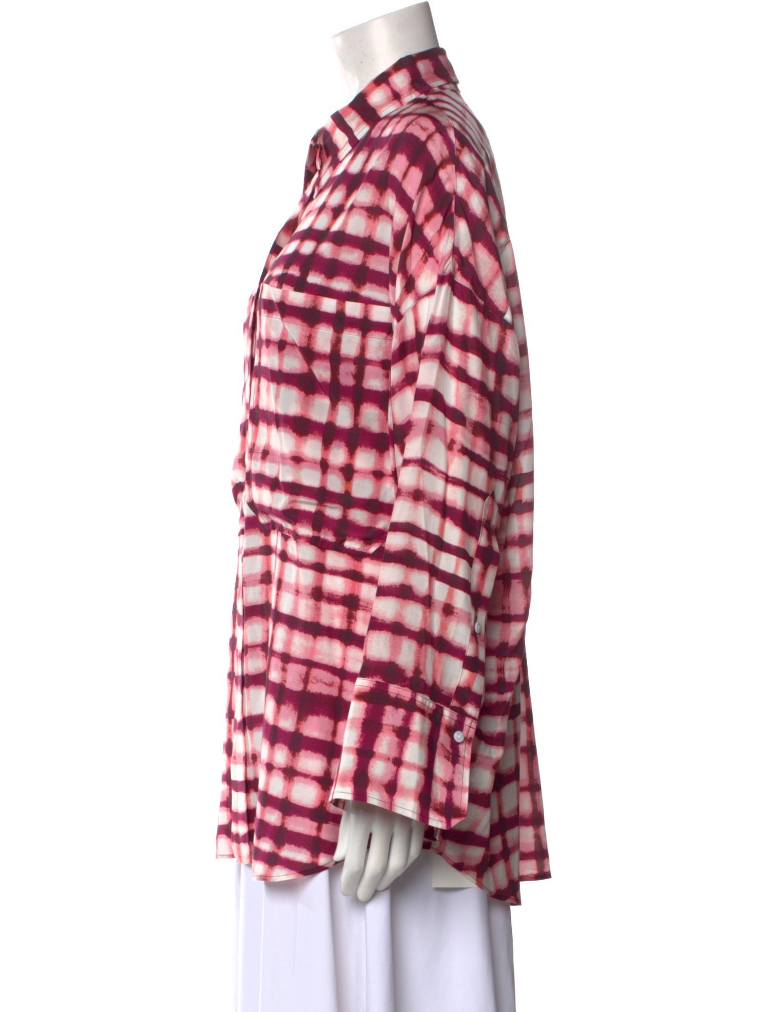 Dorothee Schumacher Plaid Print Long Sleeve Button-Up Top