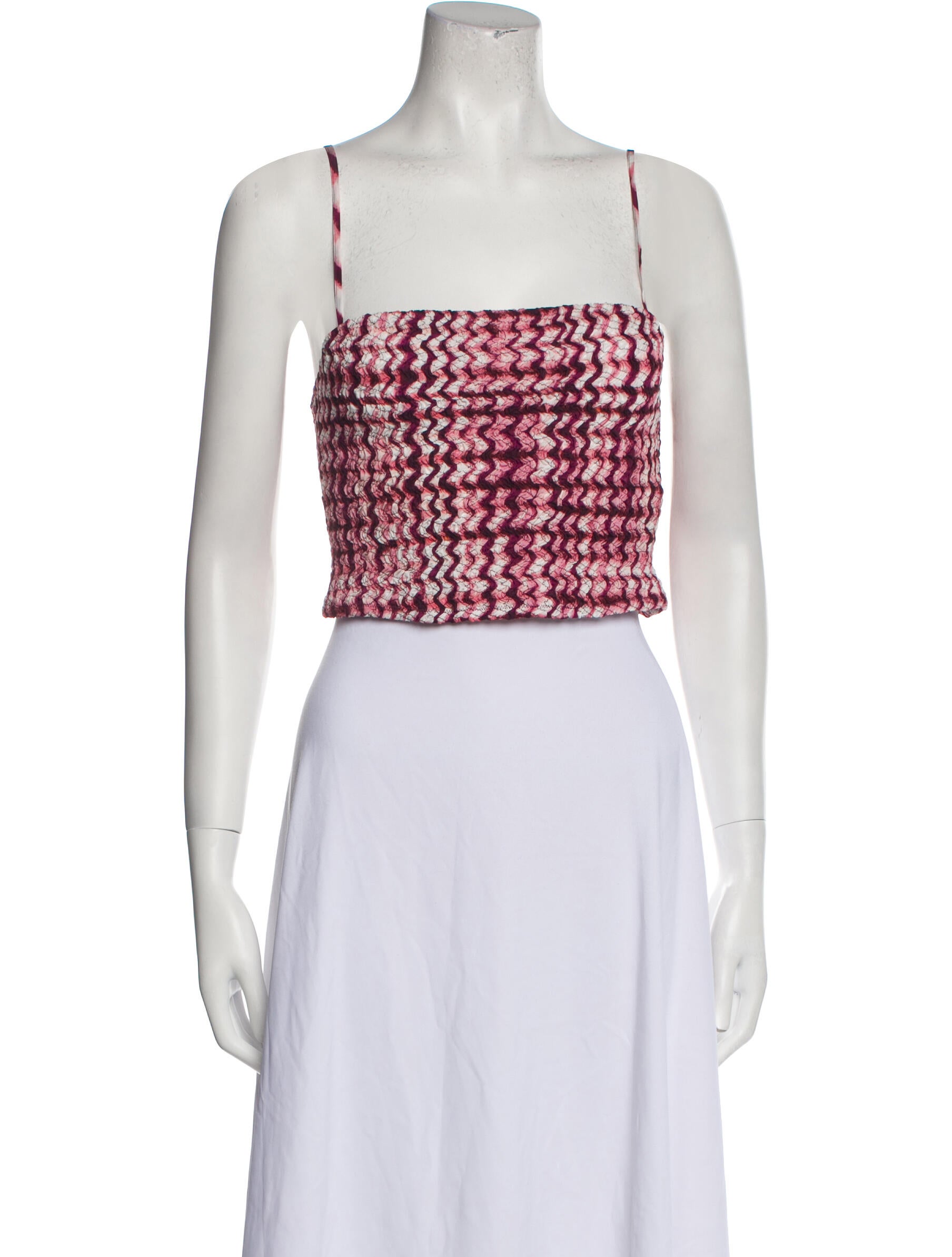 Dorothee Schumacher Printed Square Neckline Crop Top