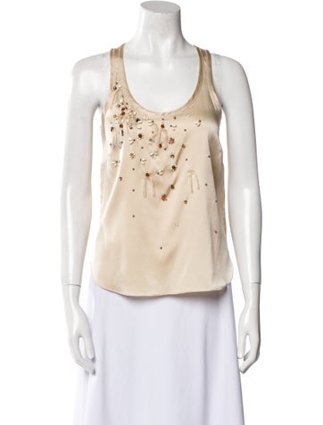 Dorothee Schumacher Tops Silk Scoop Neck Top XL