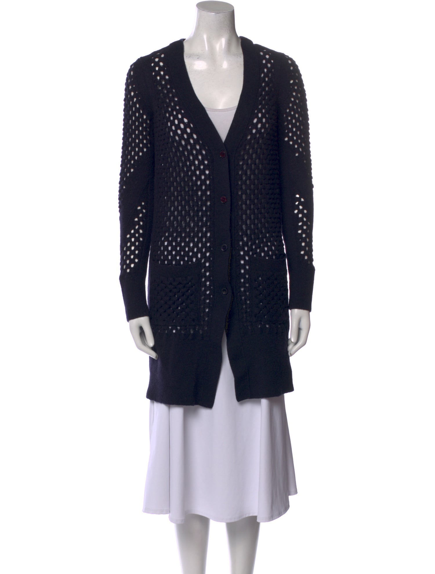 Dorothee Schumacher Virgin Wool Plunge Neckline Sweater