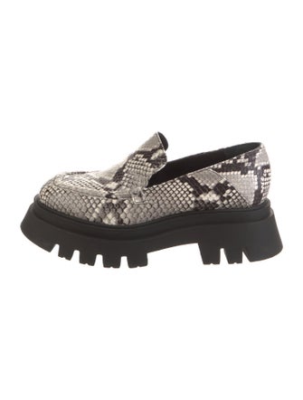 Dorothee Schumacher Embossed Leather Animal Print Loafers