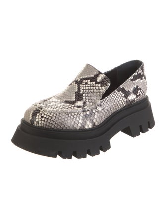 Dorothee Schumacher Embossed Leather Animal Print Loafers