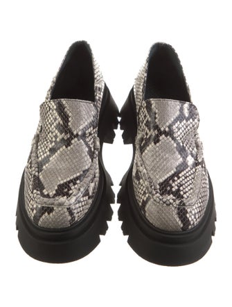 Dorothee Schumacher Embossed Leather Animal Print Loafers