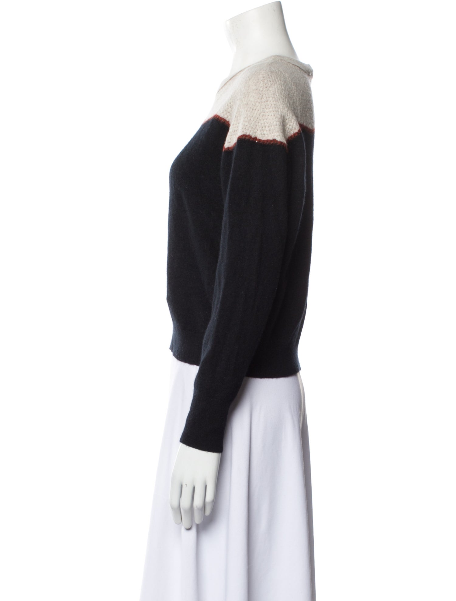 Dorothee Schumacher Virgin Wool Colorblock Pattern Sweater
