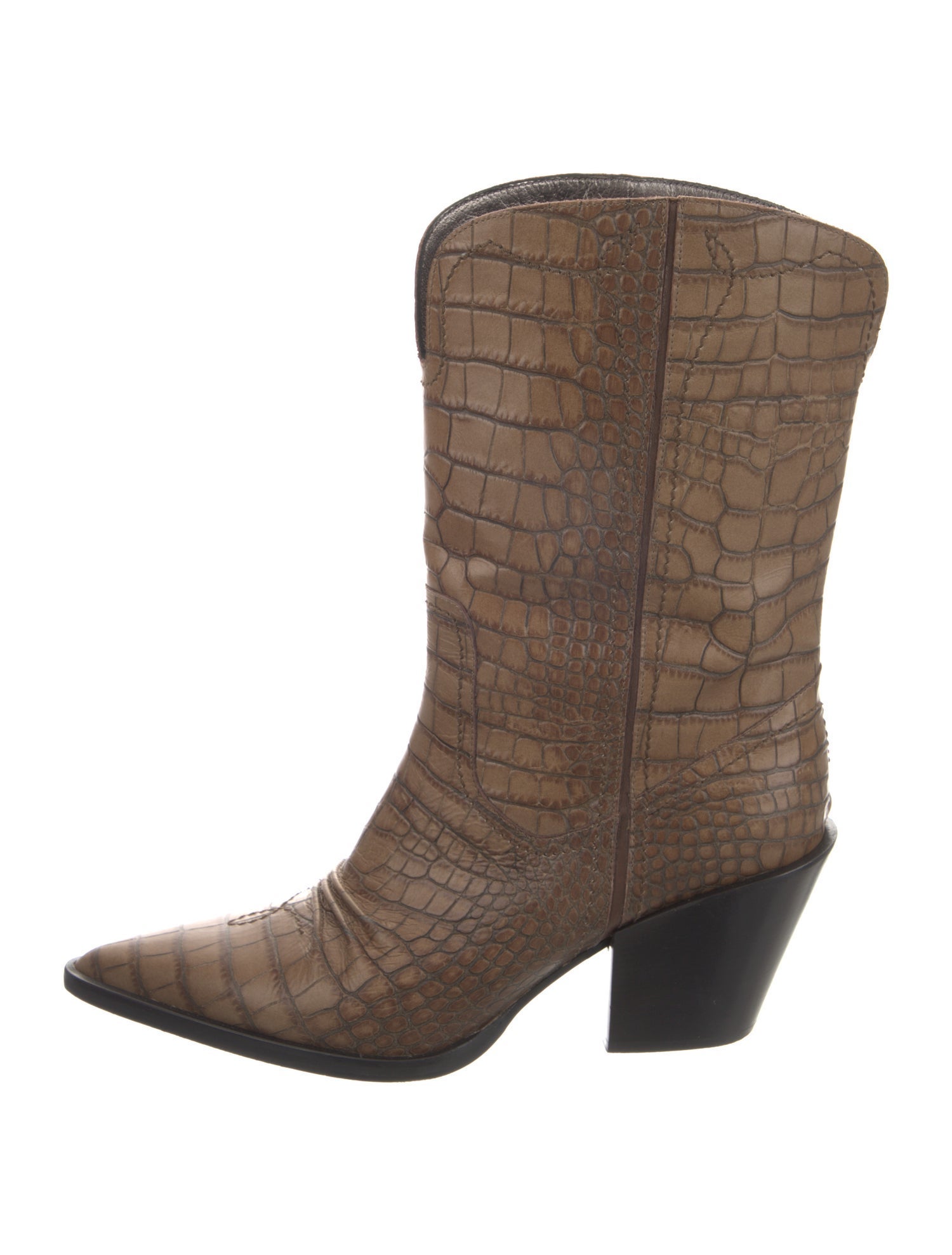 Dorothee Schumacher Leather Animal Print Western Boots
