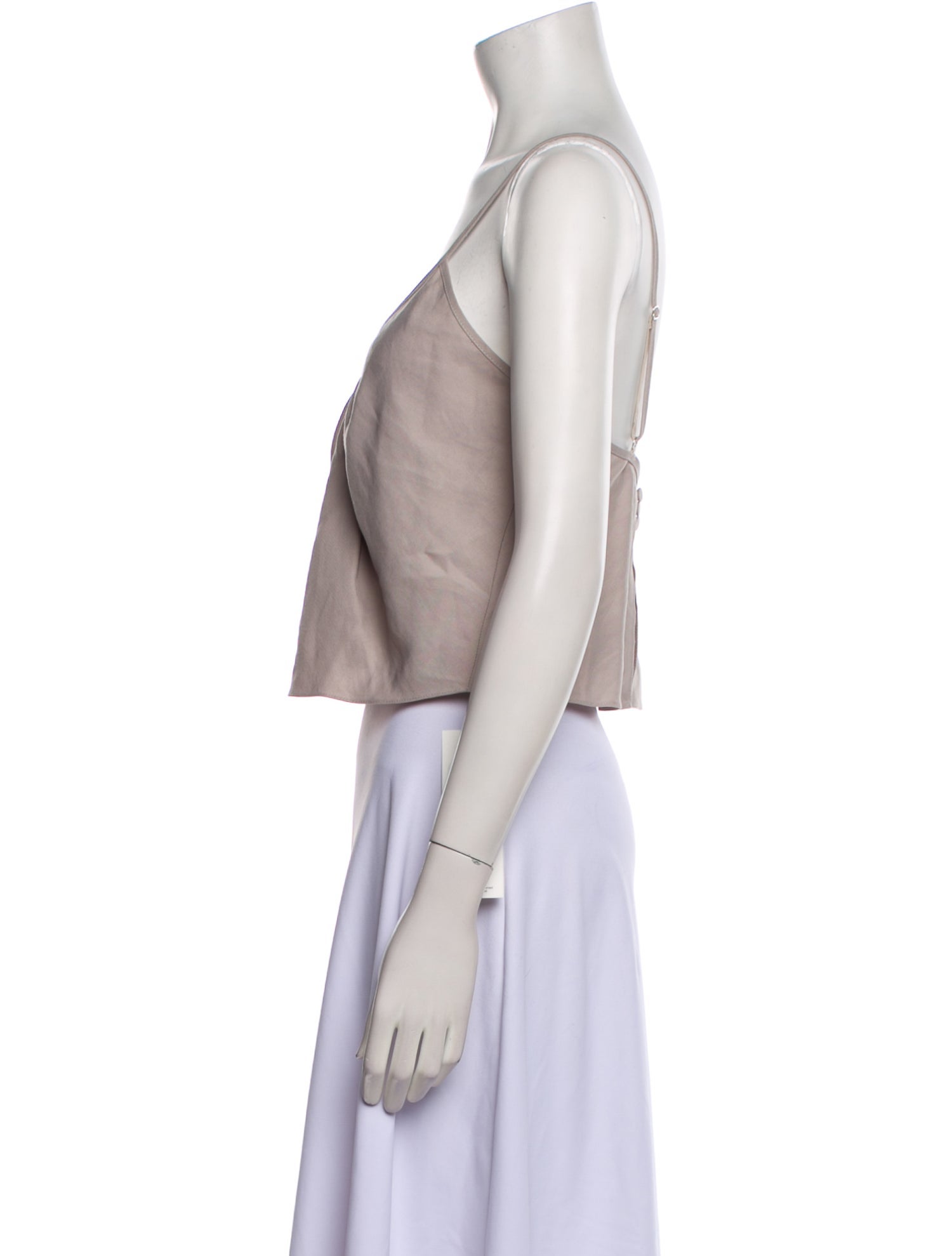 Dorothee Schumacher V-Neck Sleeveless Crop Top