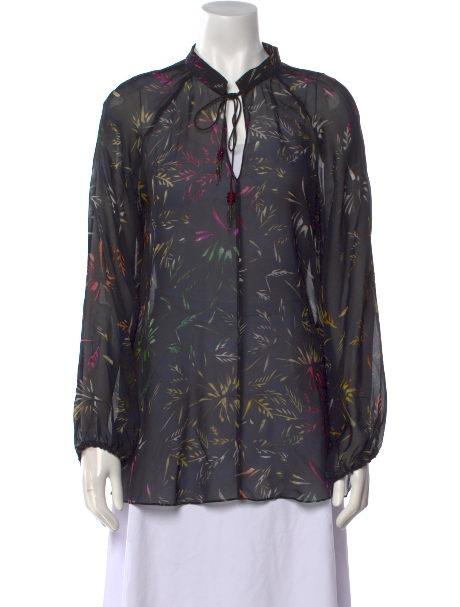 Dorothee Schumacher Silk Floral Print Button-Up Top