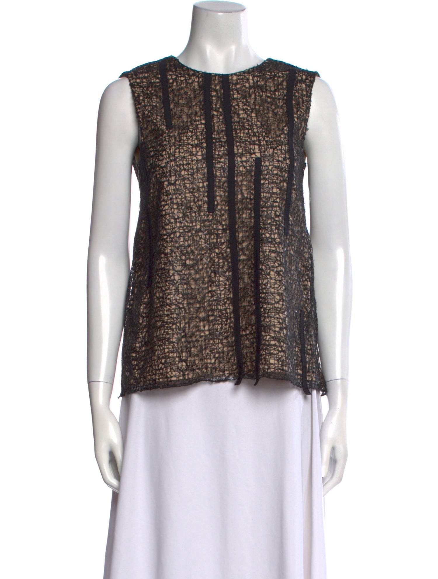 Dorothee Schumacher Lace Pattern Crew Neck Top