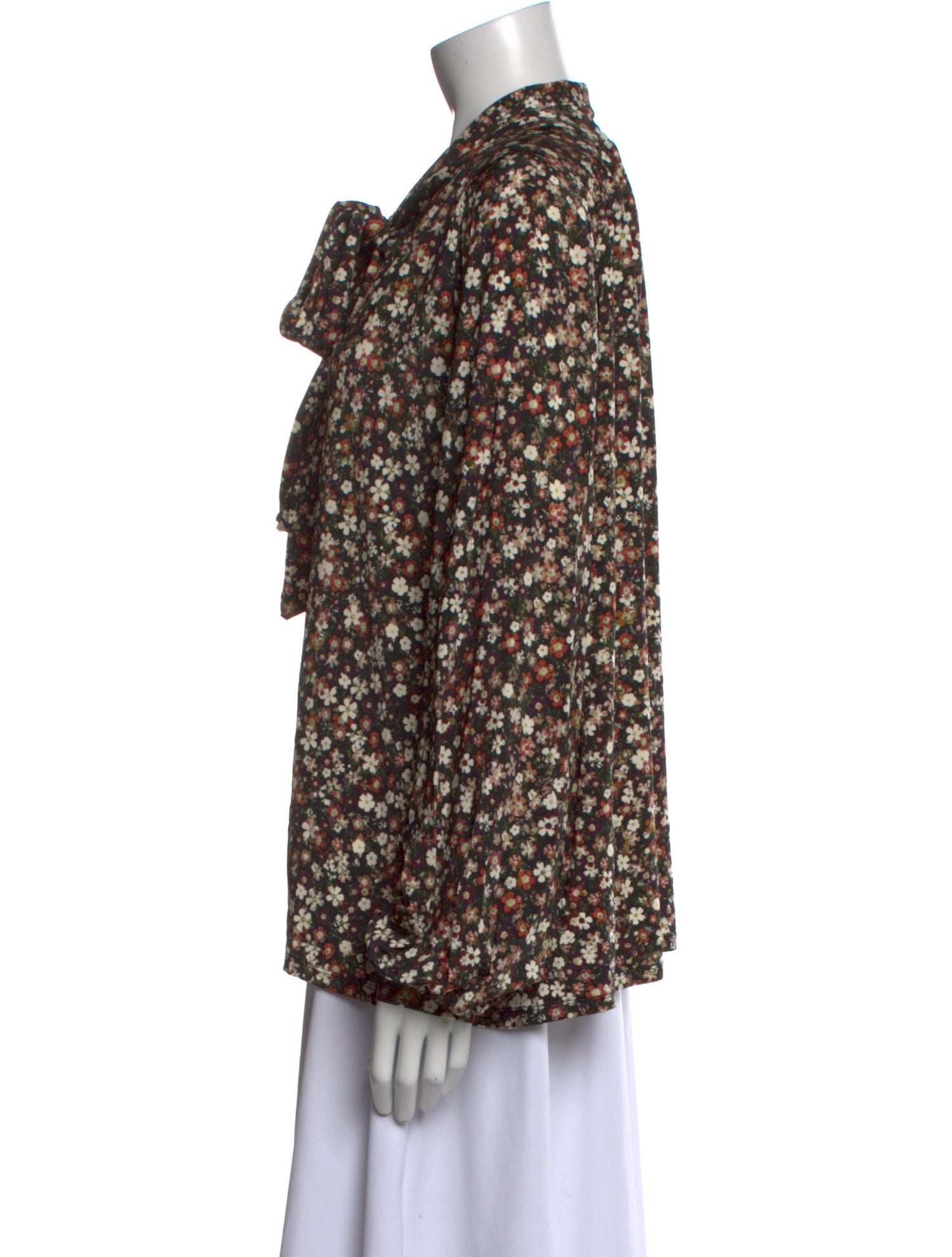 Dorothee Schumacher Floral Print Tie Neck Blouse w/ Tags