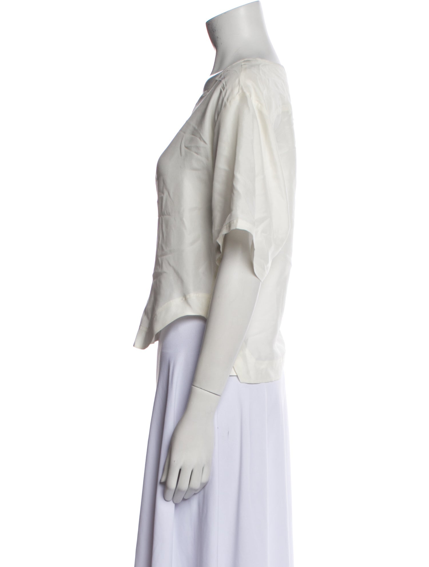 Dorothee Schumacher Silk Bateau Neckline Crop Top