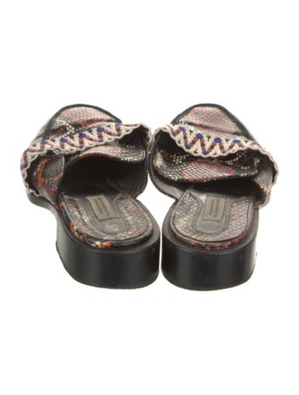 Dorothee Schumacher Embossed Leather Printed Mules