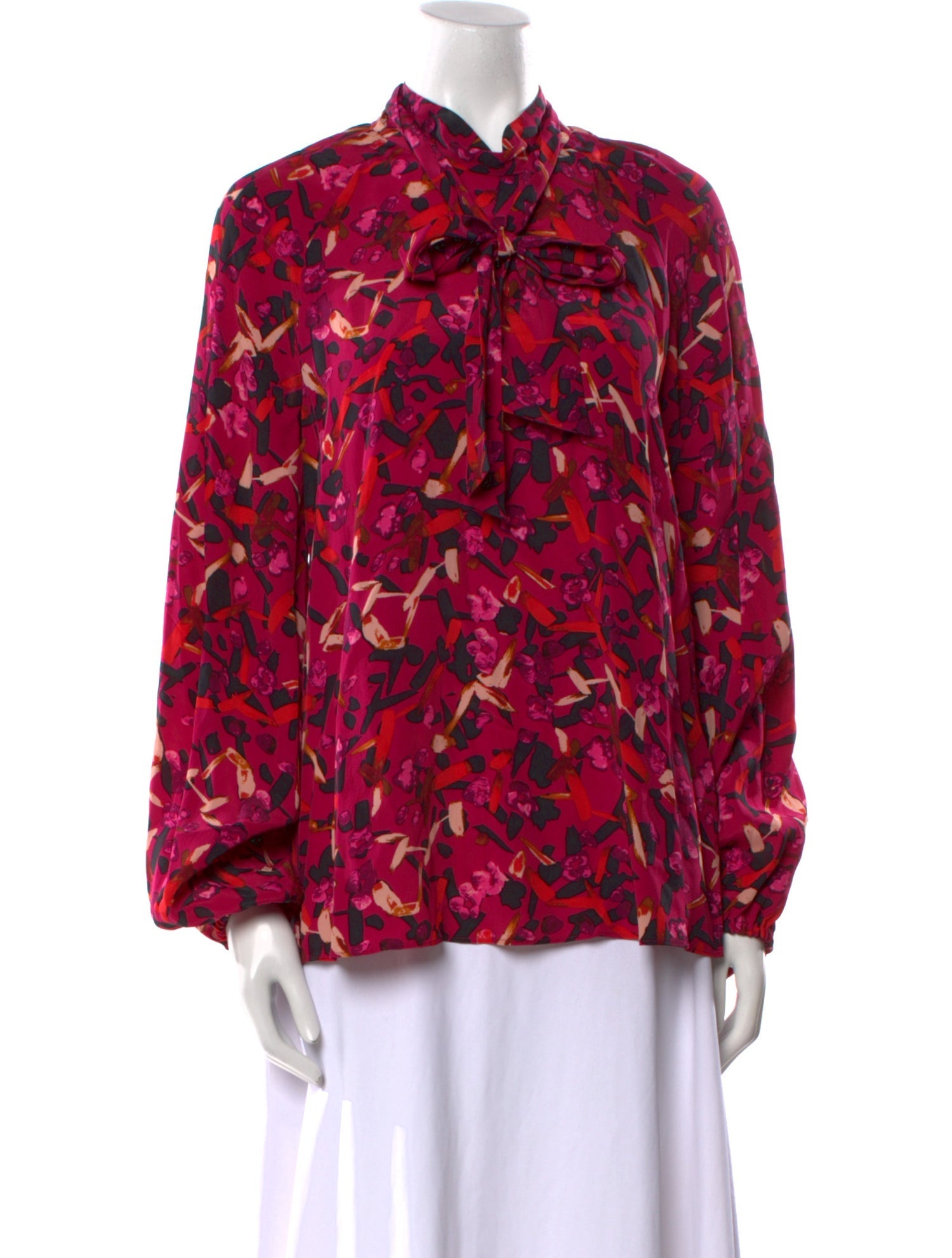 Dorothee Schumacher Floral Print Mock Neck Blouse