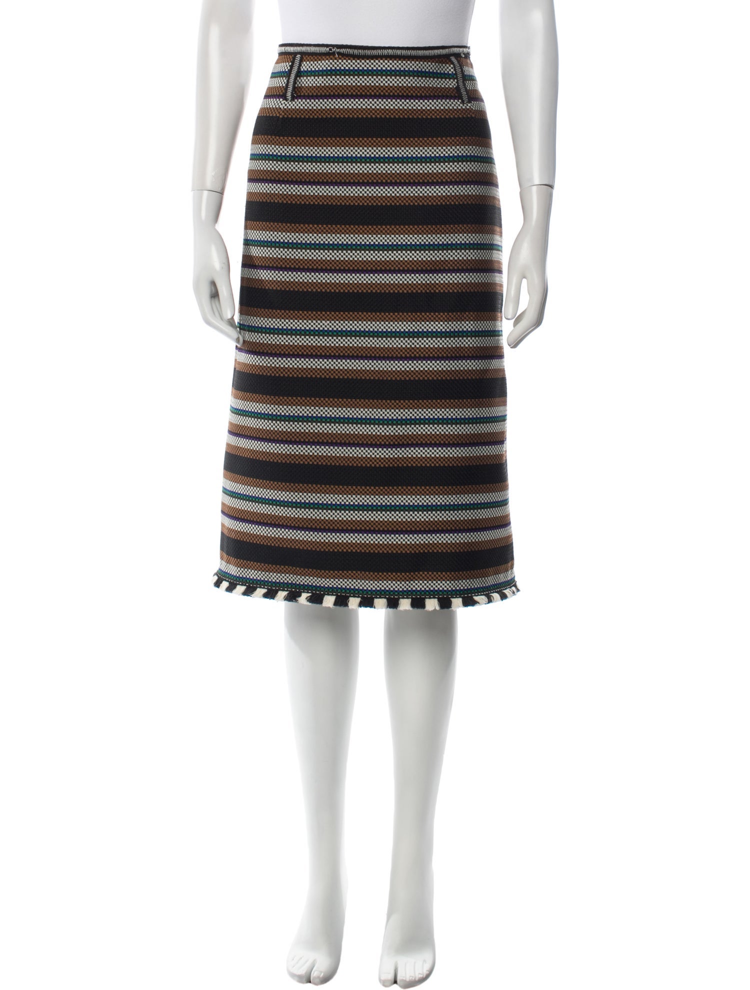 Dorothee Schumacher Striped Knee-Length Skirt