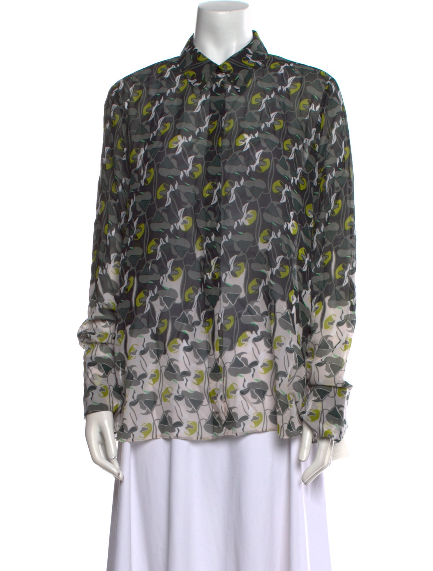 Dorothee Schumacher Silk Printed Button-Up Top