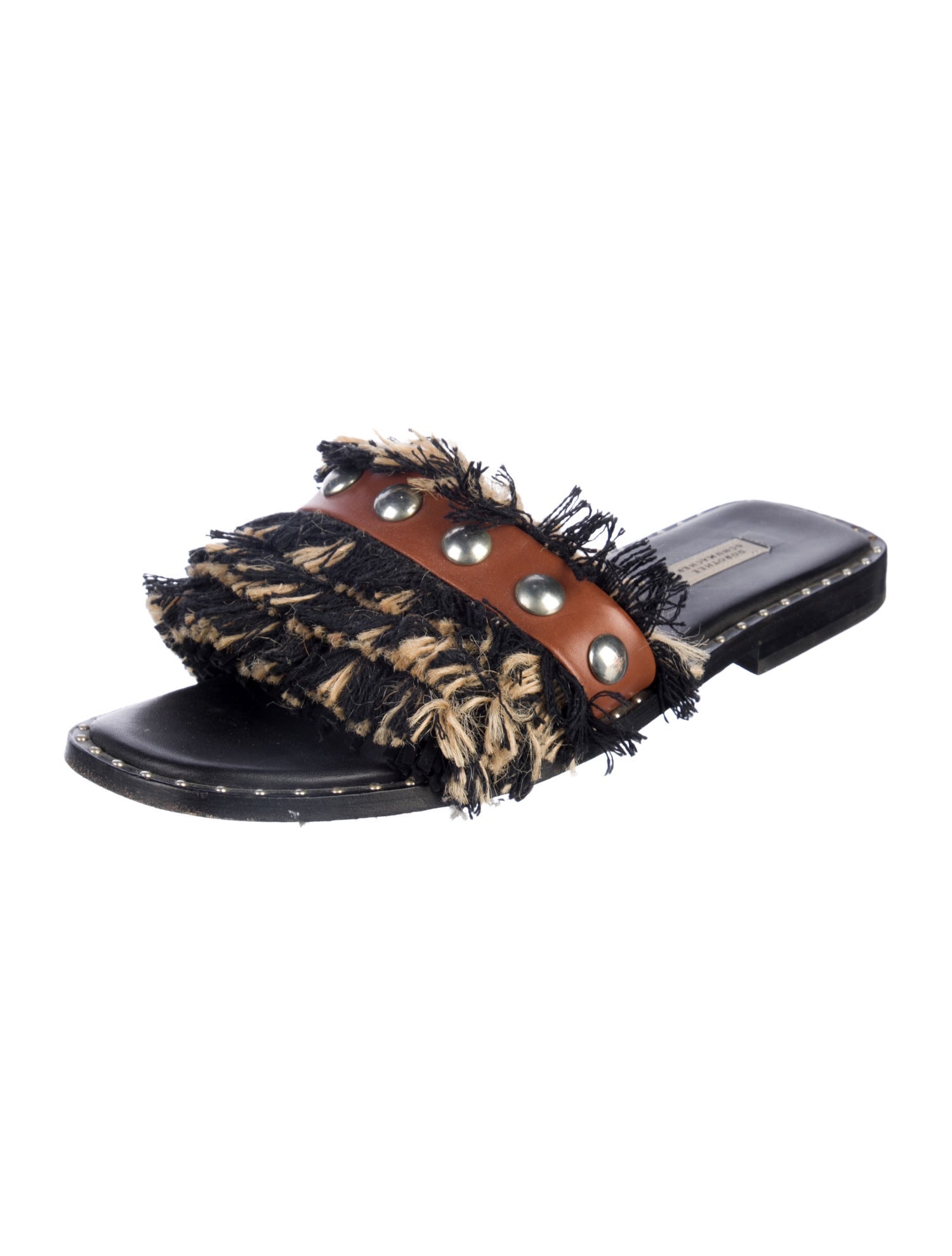 Dorothee Schumacher Leather Studded Accents Slides