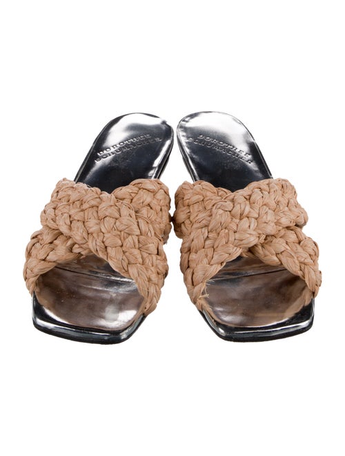 Dorothee Schumacher Raffia Polka Dot Print Slides