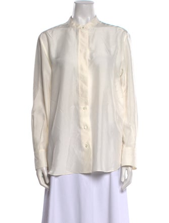 Dorothee Schumacher Silk Long Sleeve Button-Up Top