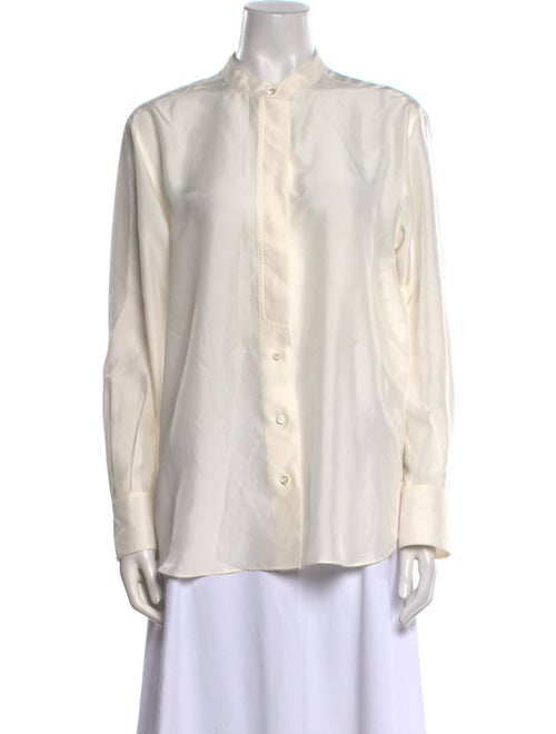 Dorothee Schumacher Silk Long Sleeve Button-Up Top