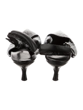 Dorothee Schumacher Leather Animal Print Slingback Pumps