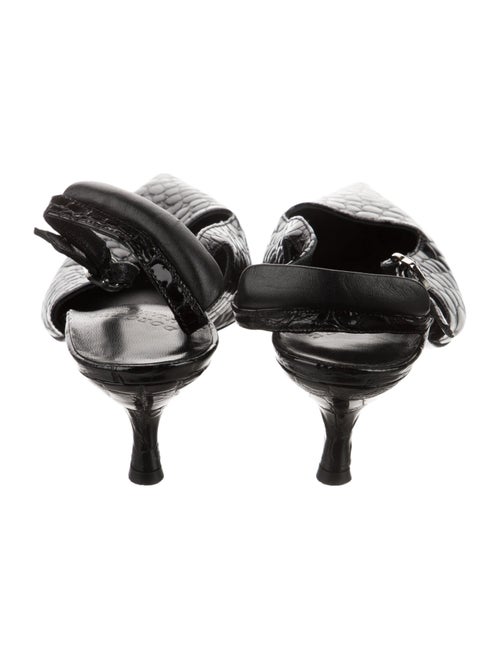 Dorothee Schumacher Leather Animal Print Slingback Pumps