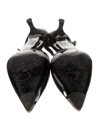 Dorothee Schumacher Leather Animal Print Slingback Pumps