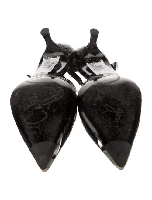 Dorothee Schumacher Leather Animal Print Slingback Pumps