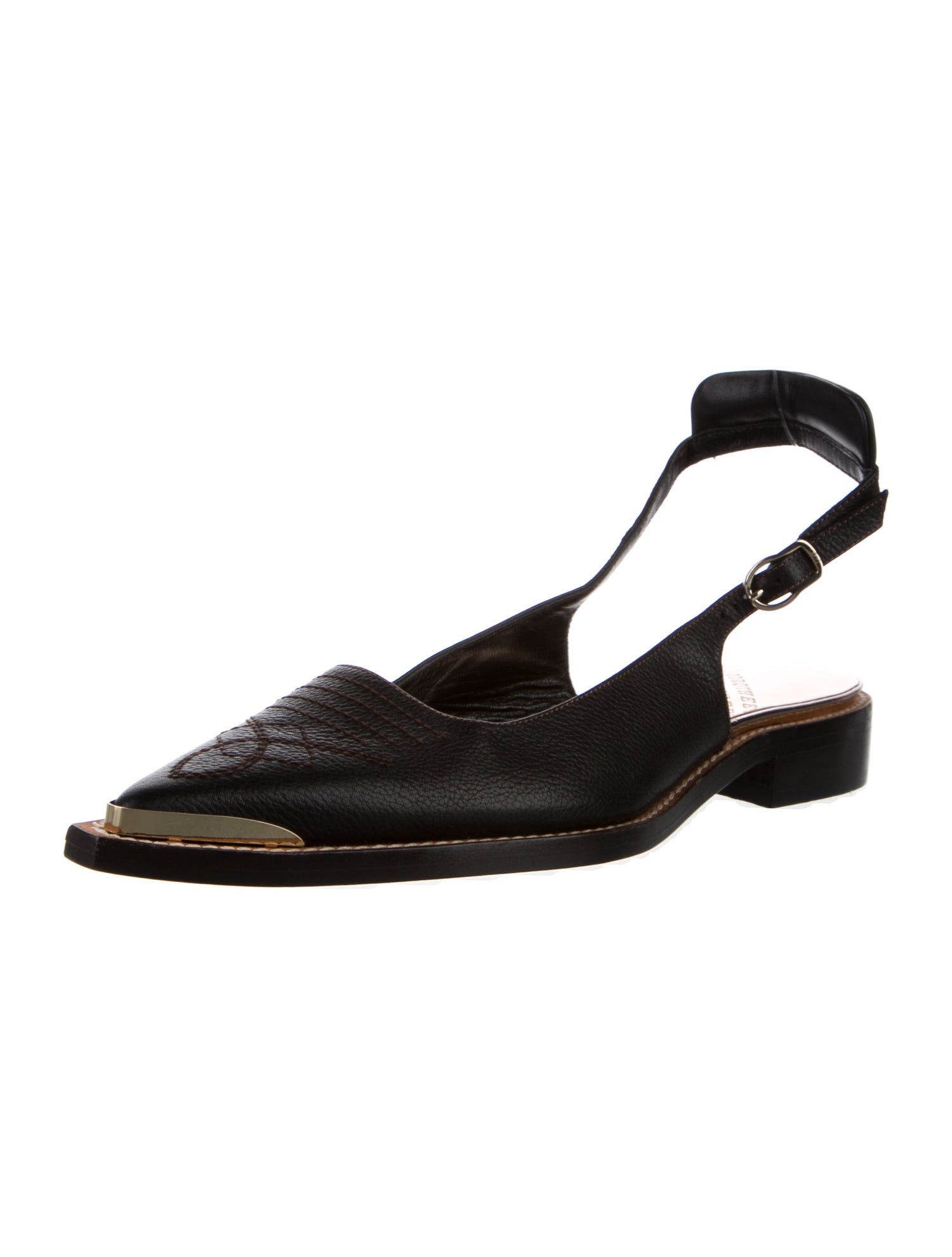 Dorothee Schumacher Leather Colorblock Pattern Slingback Pumps