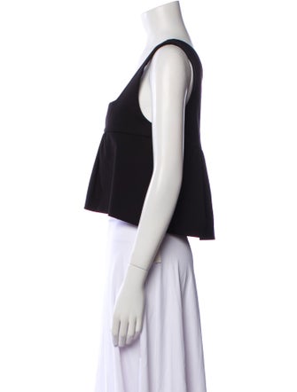 Dorothee Schumacher Square Neckline Sleeveless Crop Top