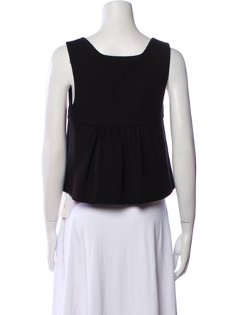 Dorothee Schumacher Square Neckline Sleeveless Crop Top